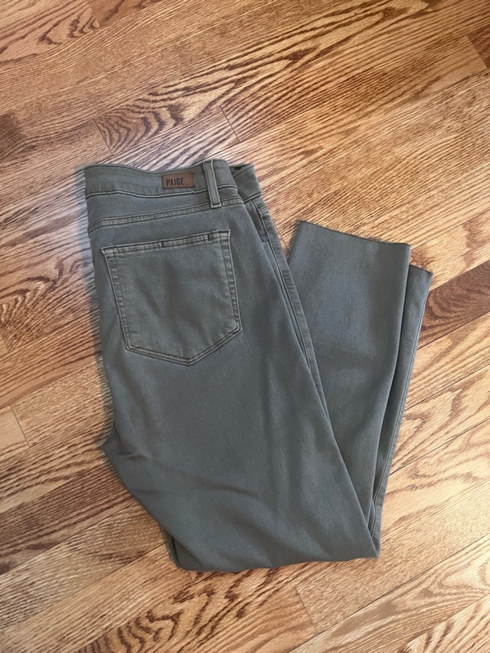 PAIGE Olive Utility Skinny Jeans